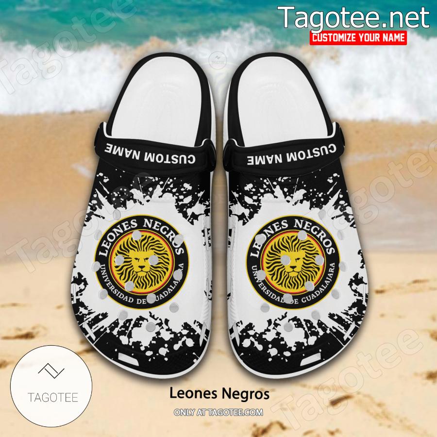 Leones Negros Logo Custom Crocs Clogs - BiShop a