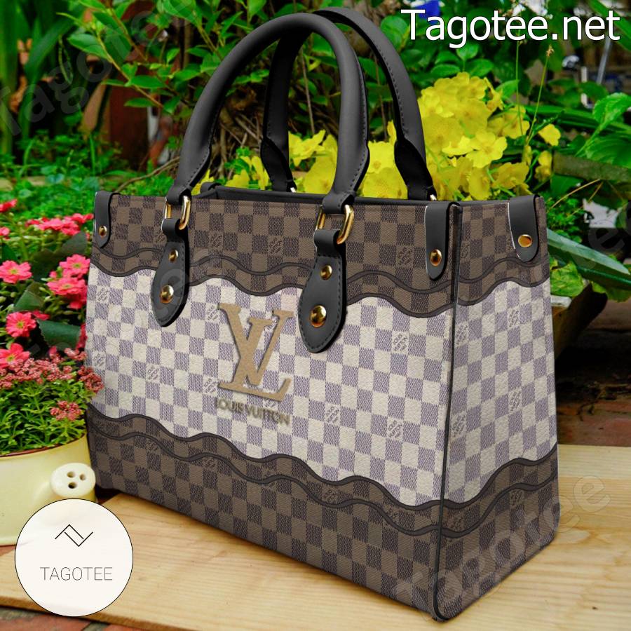 Louis Vuitton Dark Brown Monogram And Checkerboard Sweater - Tagotee