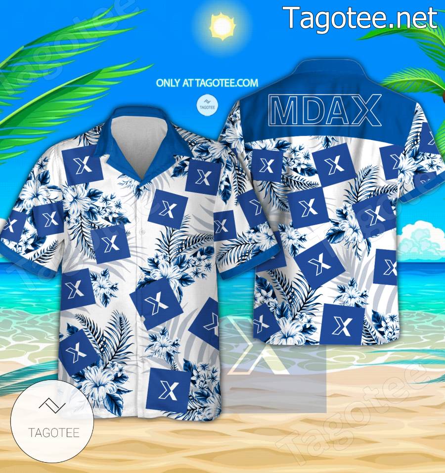 MDAX Logo Hawaiian Shirt And Shorts - BiShop