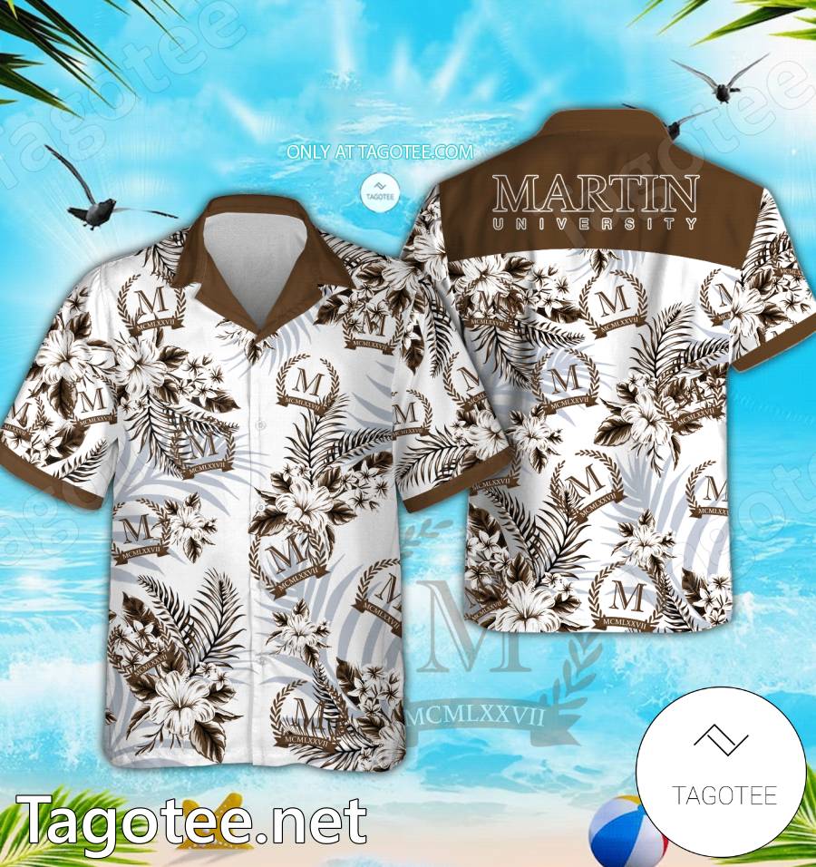 Martin University Logo Hawaiian Shirt And Shorts - EmonShop