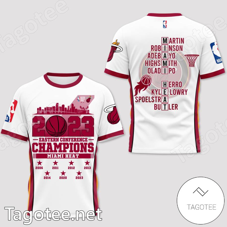 Miami Heat 2023 Eastern Conference Champions Players Name T-shirt, Hoodie