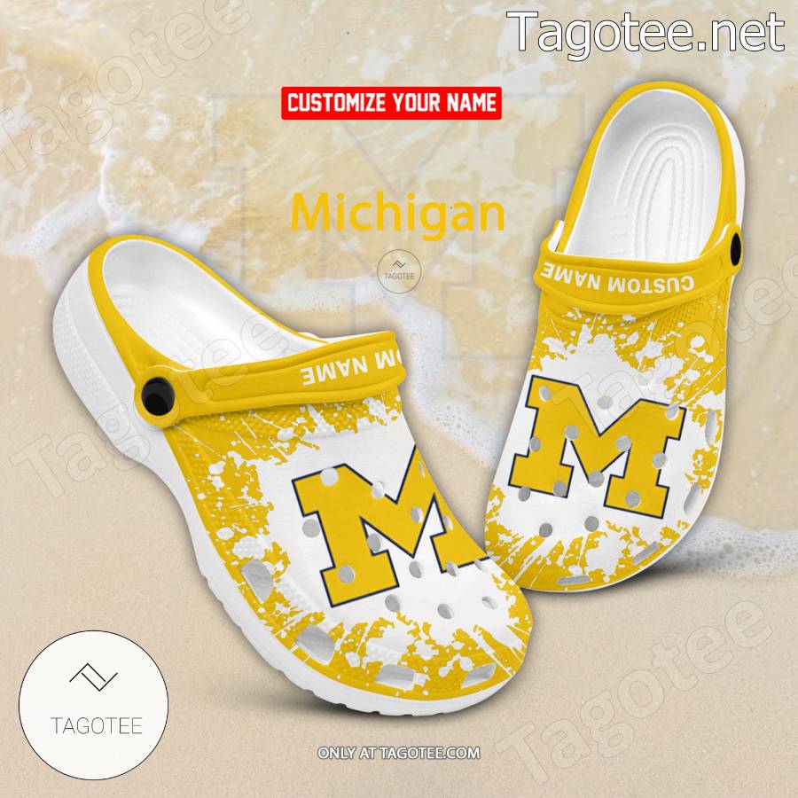 Michigan Logo Custom Crocs Clogs - BiShop