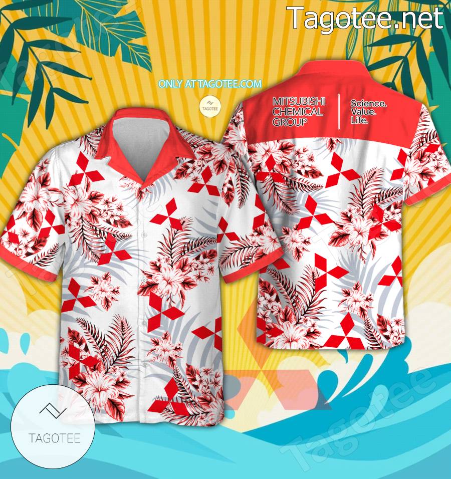 Mitsubishi Chemical Holdings Logo Hawaiian Shirt And Shorts - BiShop