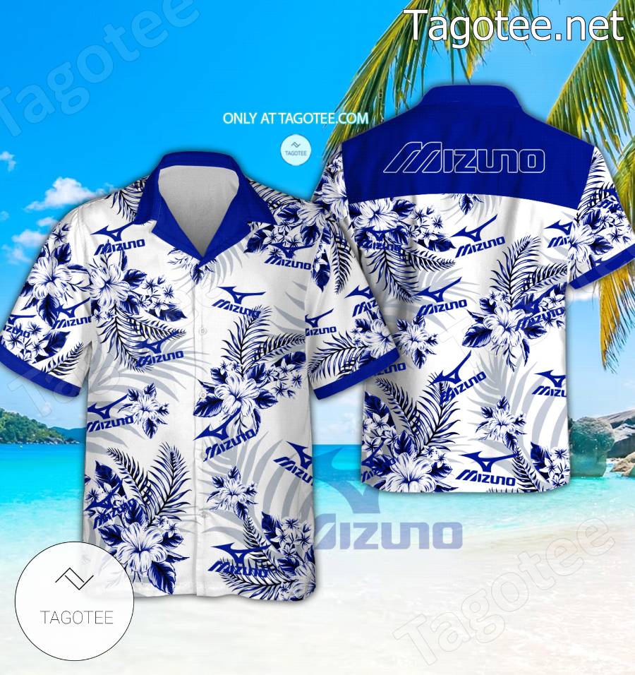 Mizuno Logo Hawaiian Shirt And Shorts - EmonShop