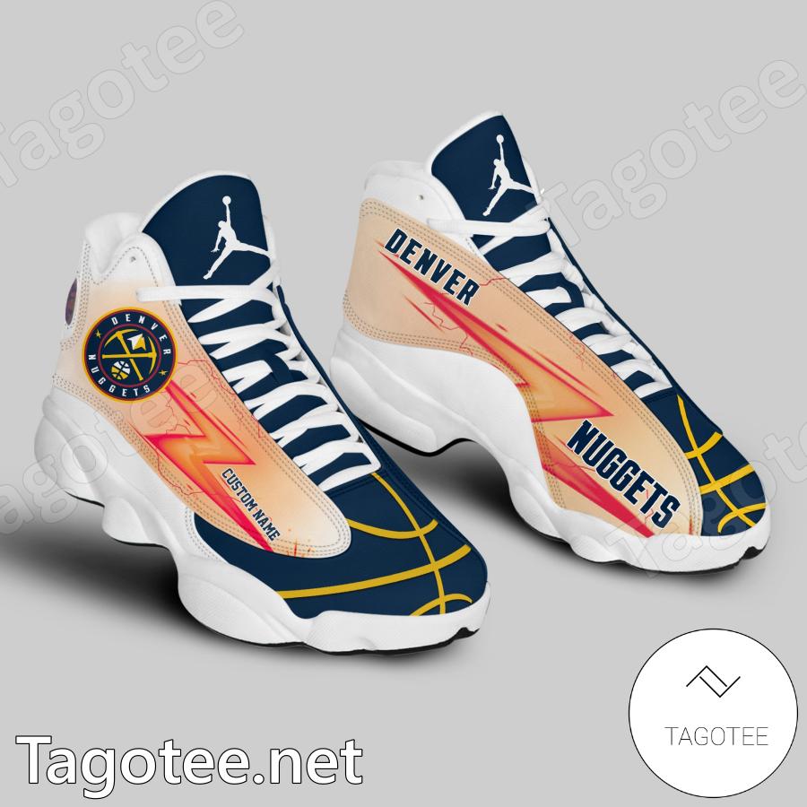 Nba Denver Nuggets Lightning Personalized Air Jordan 13 Shoes