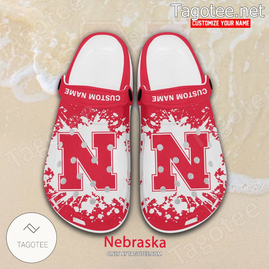 Nebraska Logo Custom Crocs Clogs - BiShop a