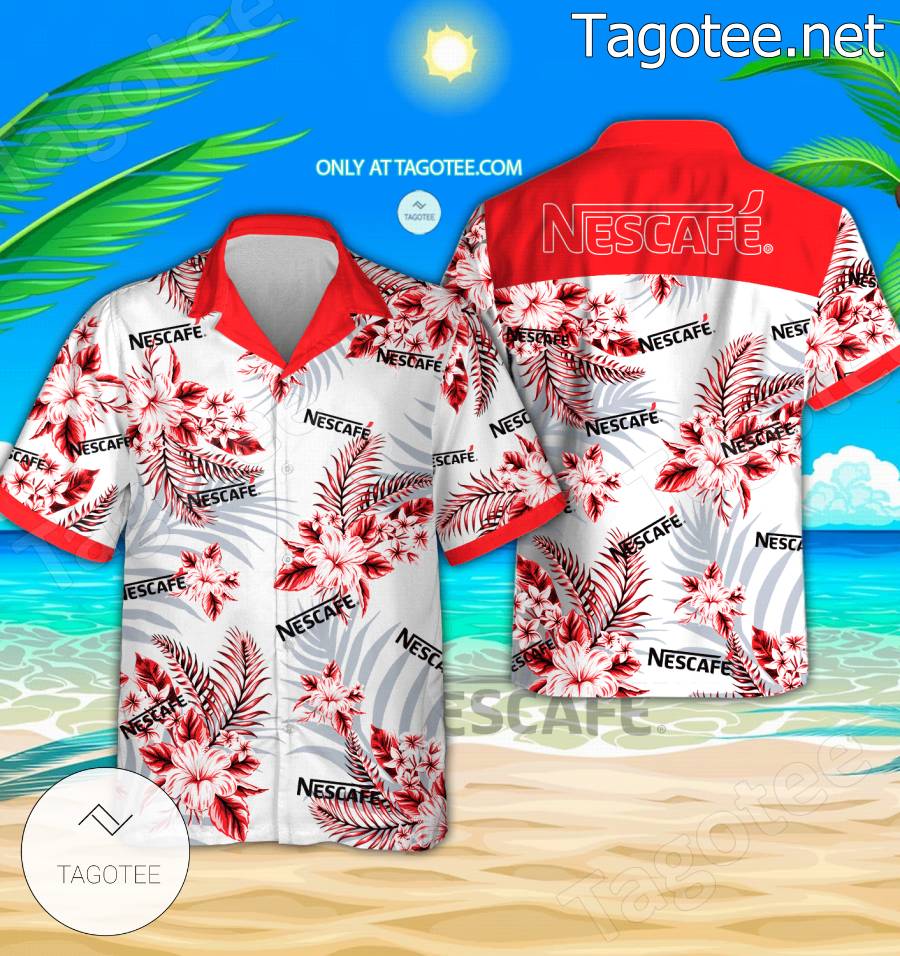 Nescafe Logo Hawaiian Shirt And Shorts - EmonShop