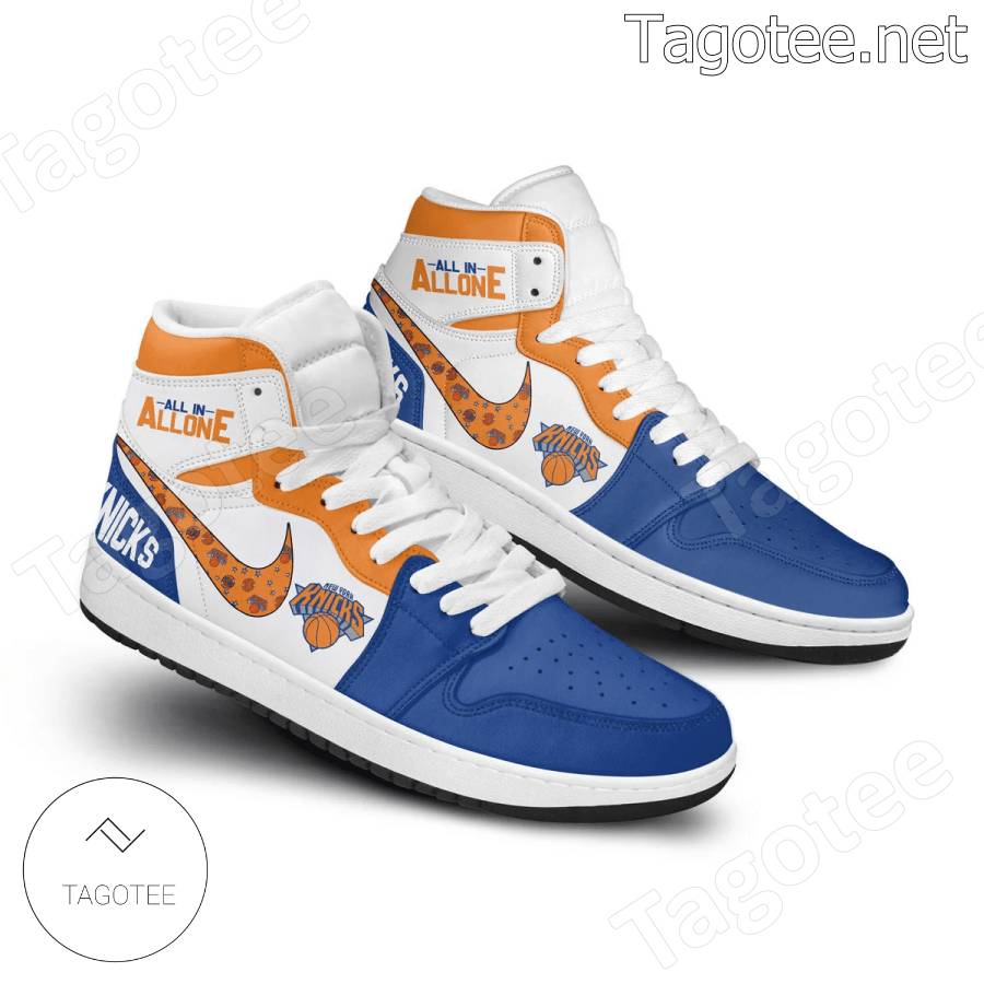 New York Knicks All In All One Air Jordan High Top Shoes b