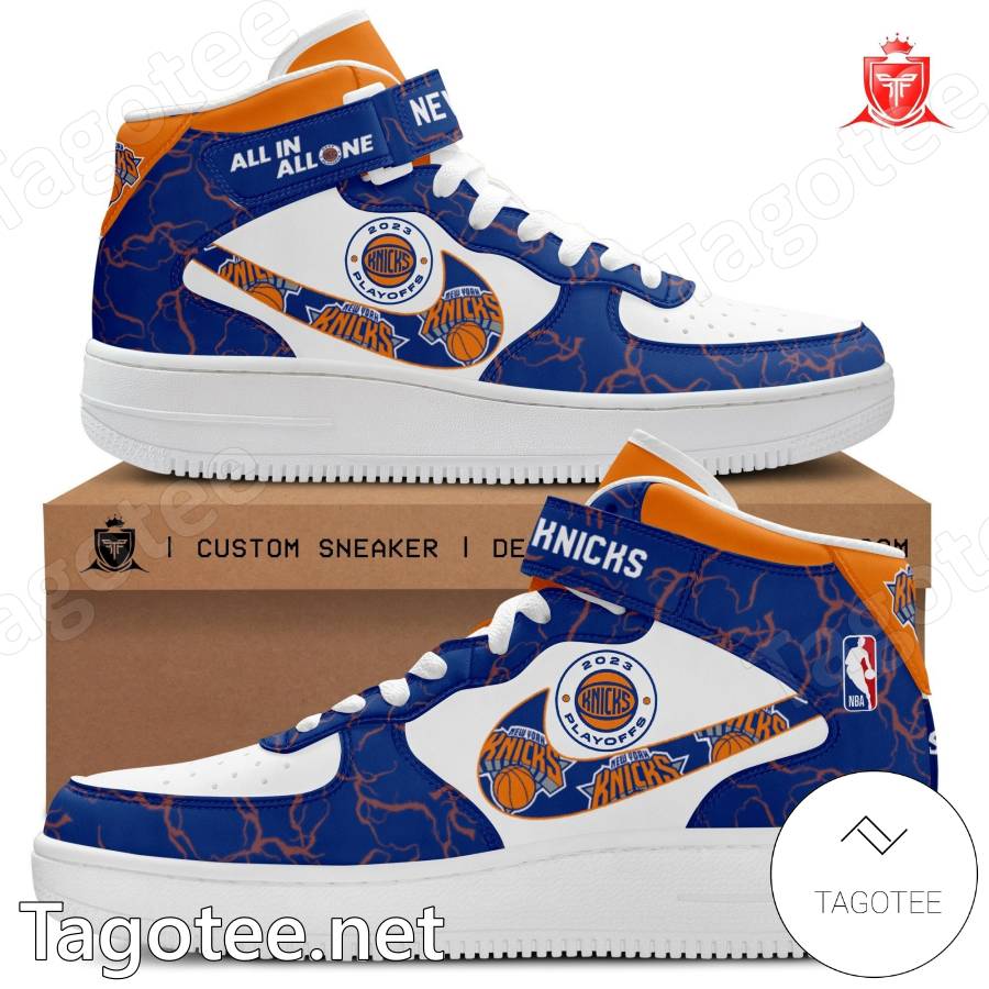 New York Knicks All In All One Air Force 1 Shoes - Tagotee