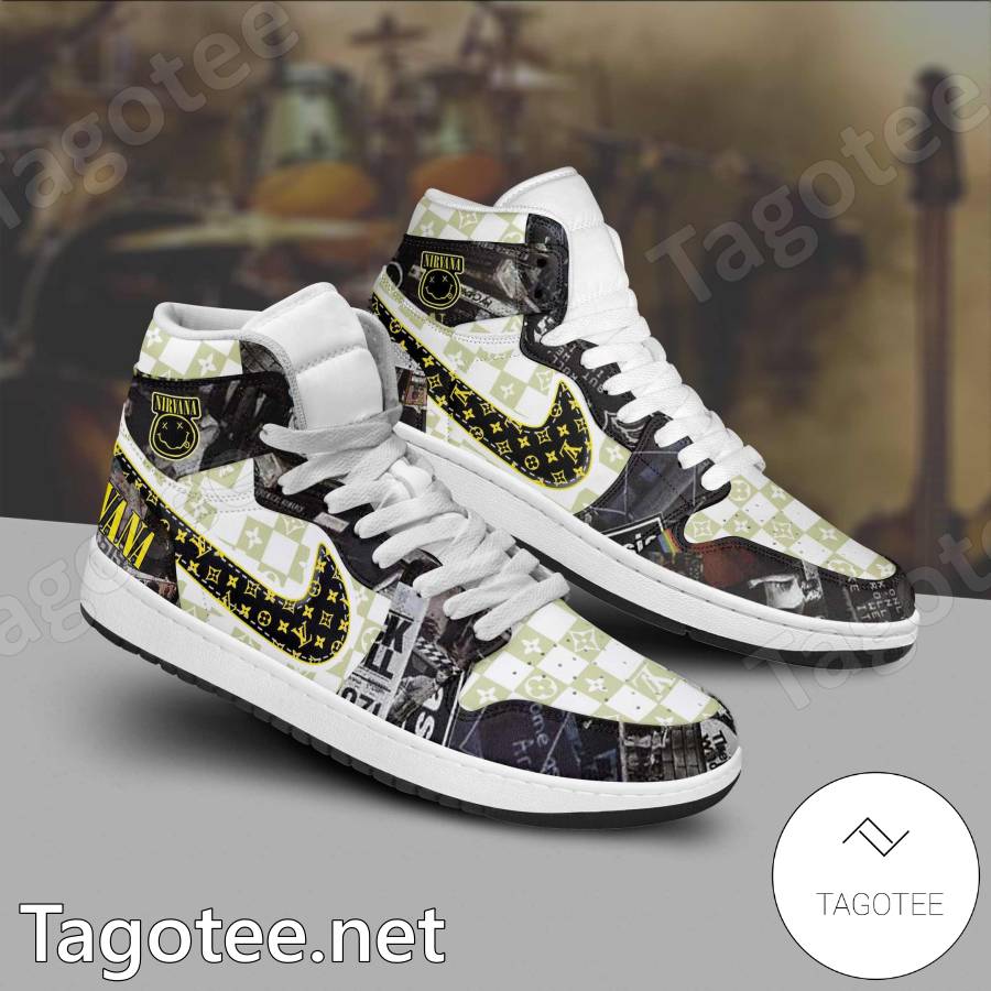 Slayer Music Band Louis Vuitton Air Jordan High Top Shoes - Tagotee