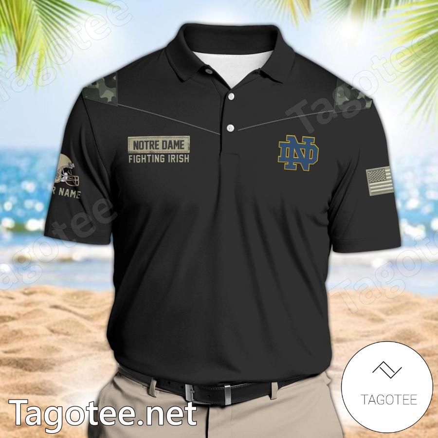 Notre Dame Fighting Irish Military Personalized Polo Shirt a
