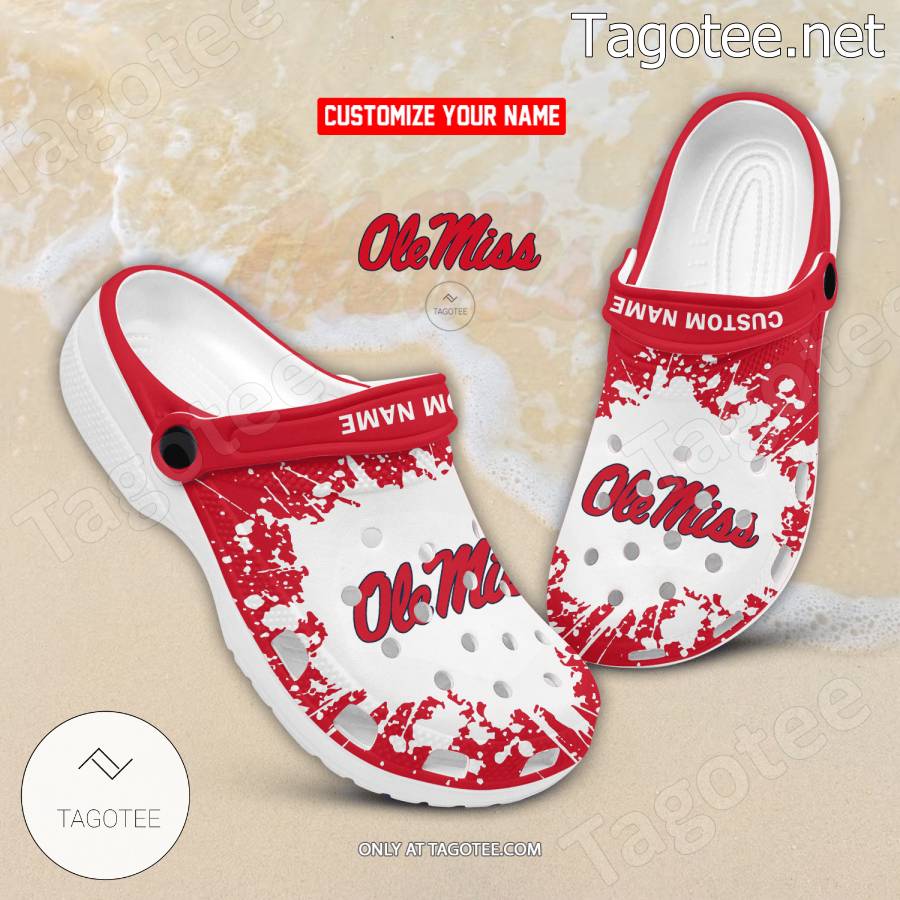 Ole Miss Logo Custom Crocs Clogs - BiShop