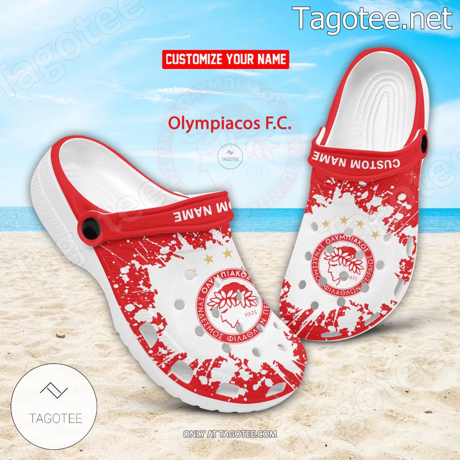 Olympiacos F.C. Logo Custom Crocs Clogs - BiShop