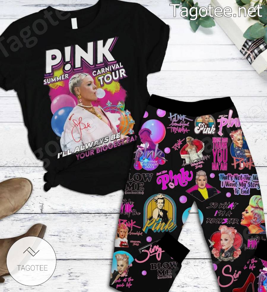 Pink Summer Carnival Tour I'll Always Be Your Biggest Fan Pajamas Set
