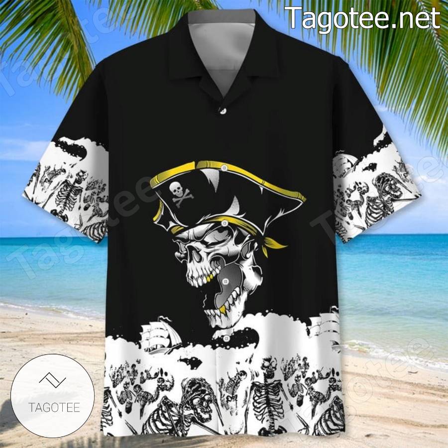 Pirate Skull Hawaiian Shirt a