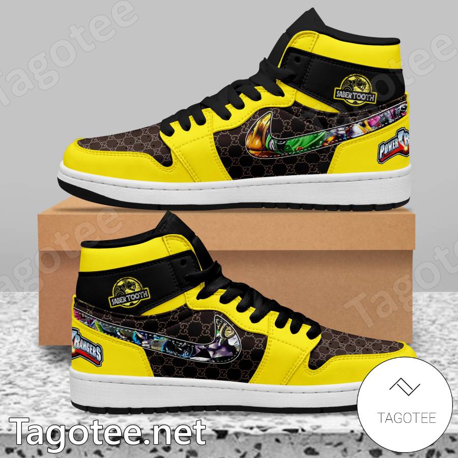 Power Rangers Saber Tooth Gucci Air Jordan High Top Shoes a