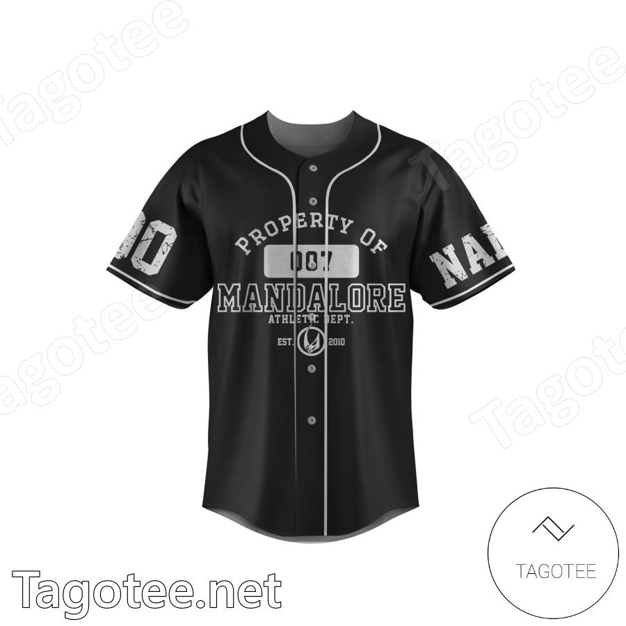 Property Of Mandalore Star Wars The Mandalorian Personalized Baseball Jersey a
