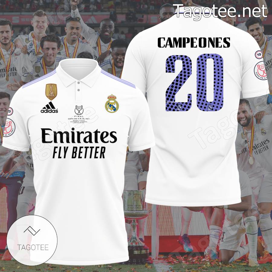 Real Madrid Champions Campeones 20 Polo Shirt - Tagotee
