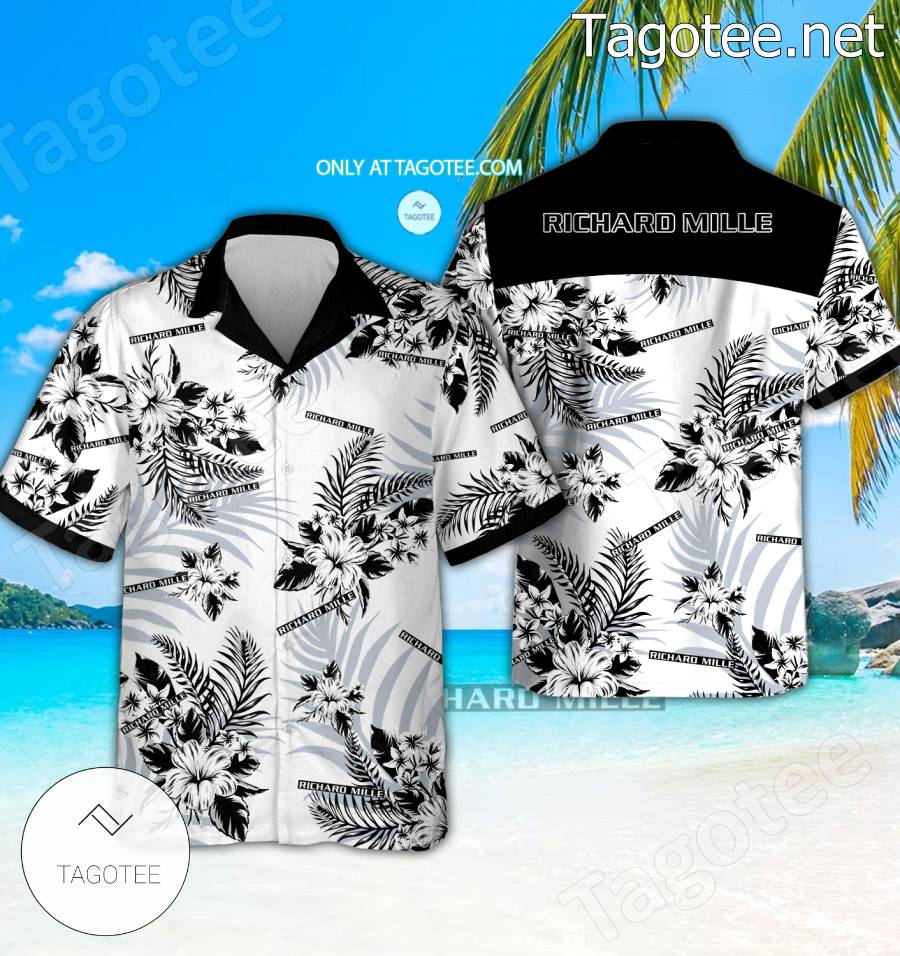 Richard Mille Logo Hawaiian Shirt And Shorts - BiShop