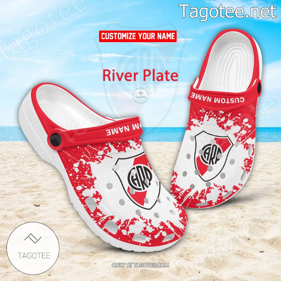 River Plate Logo Custom Crocs Clogs - BiShop
