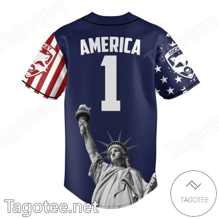  Personalized USA Baseball Jersey, American Flag