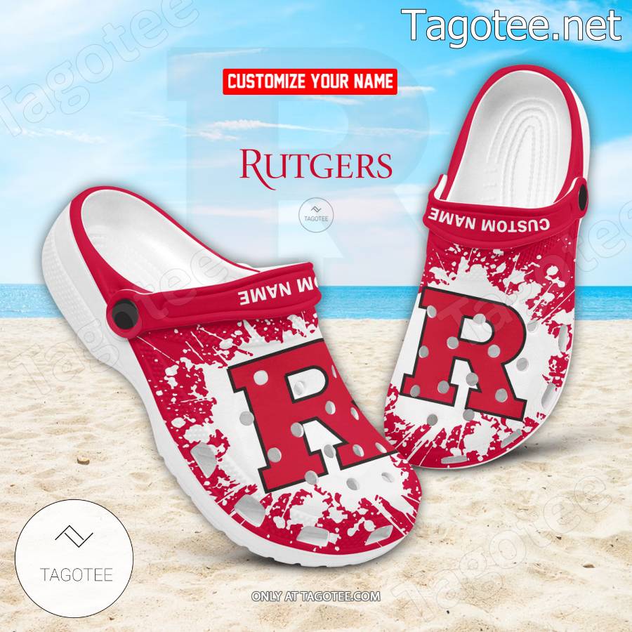 Rutgers Logo Custom Crocs Clogs - BiShop