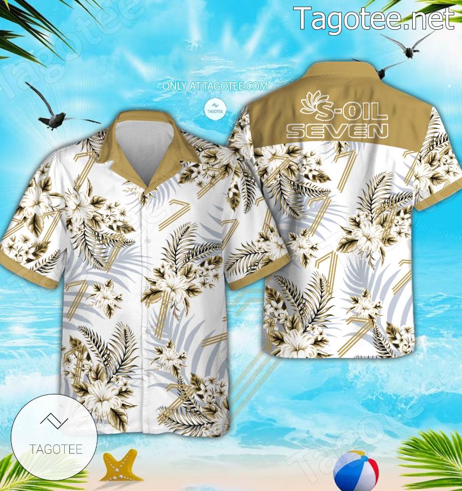 S-Oil Seven Logo Hawaiian Shirt And Shorts - BiShop