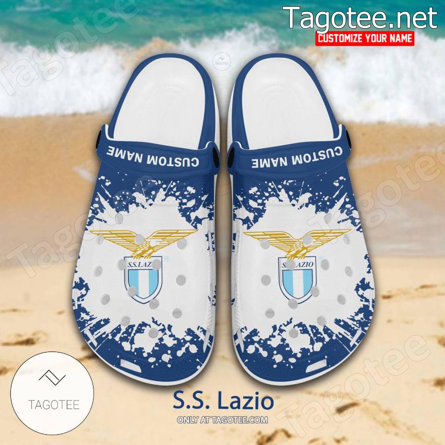 S.S. Lazio Logo Custom Crocs Clogs - BiShop a