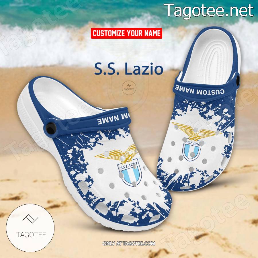 S.S. Lazio Logo Custom Crocs Clogs - BiShop