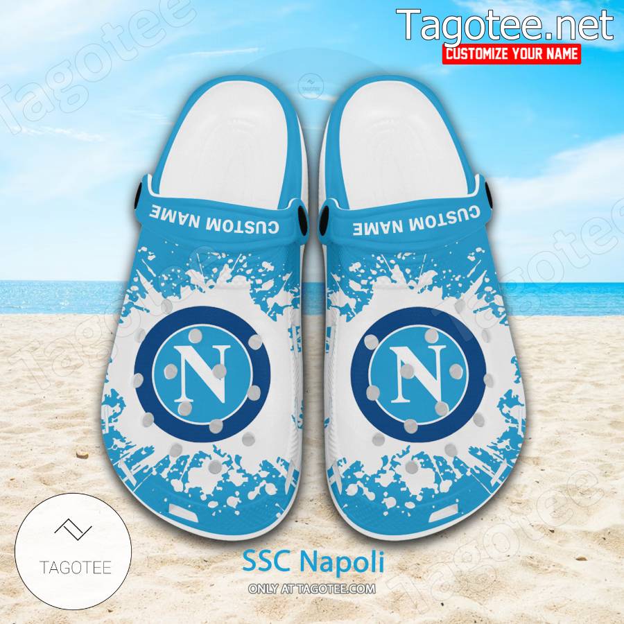 SSC Napoli Logo Custom Crocs Clogs - BiShop a