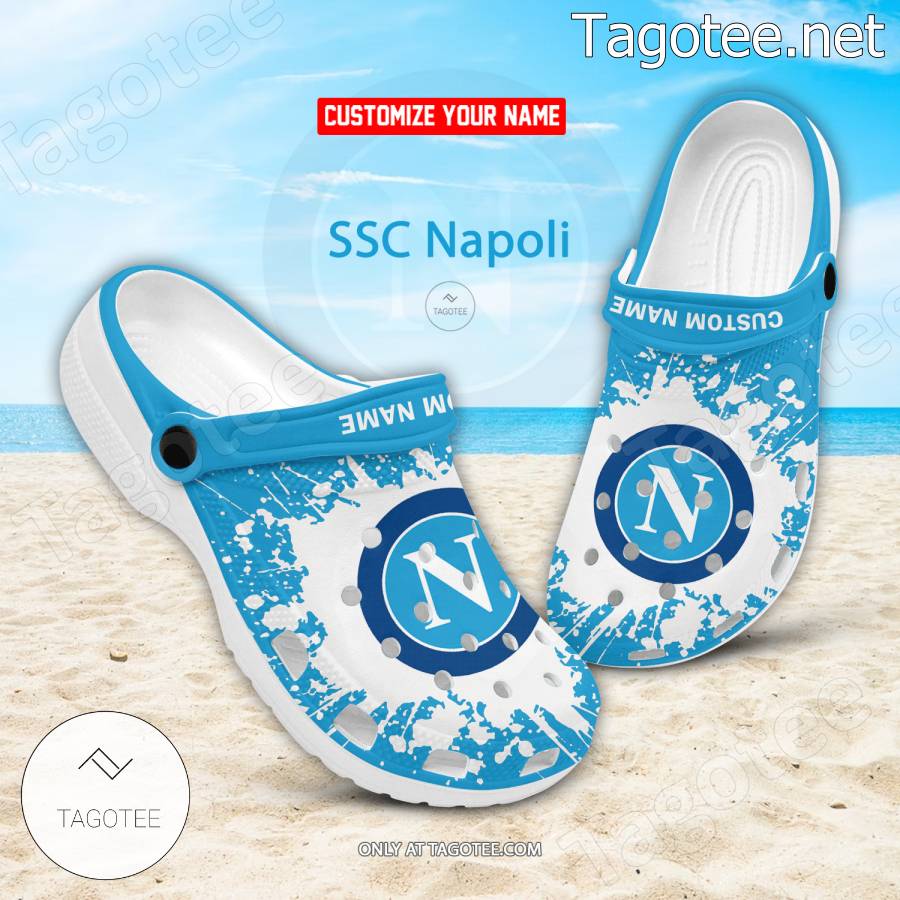 SSC Napoli Logo Custom Crocs Clogs - BiShop
