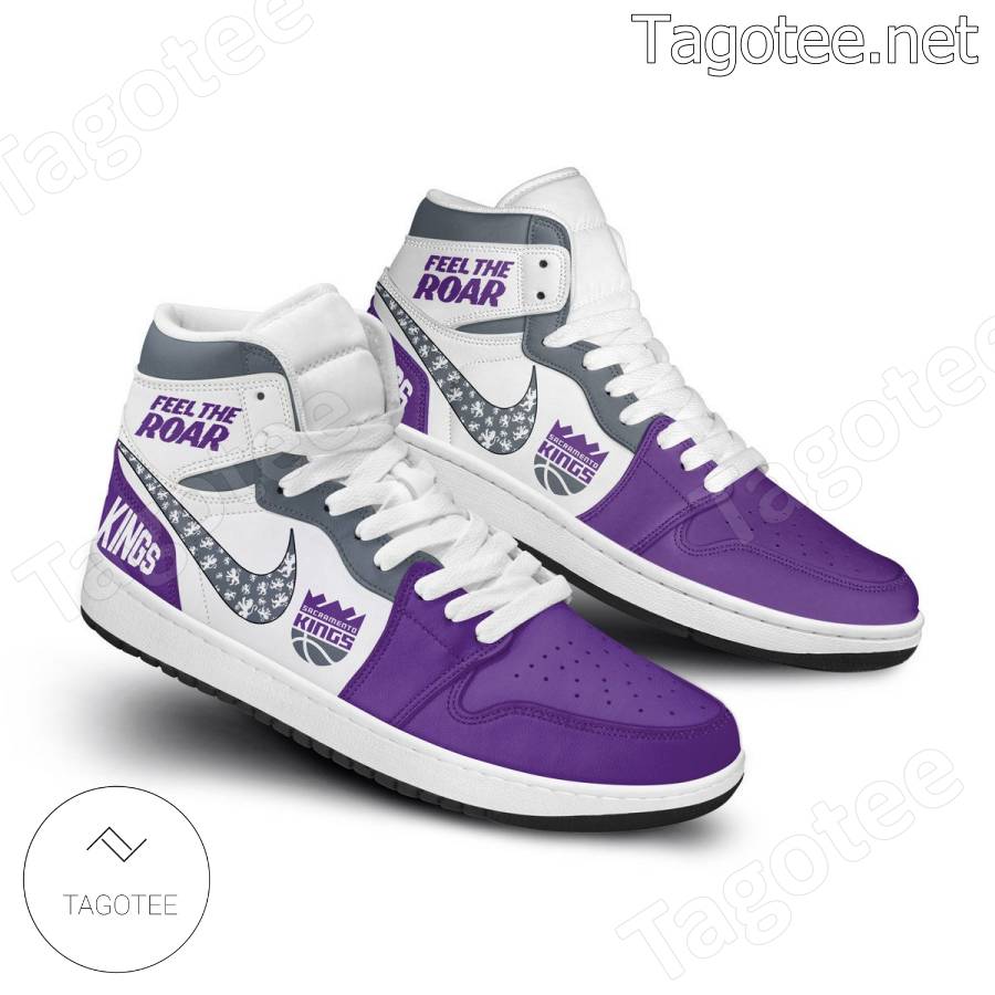 Sacramento Kings Feel The Roar Air Jordan High Top Shoes b