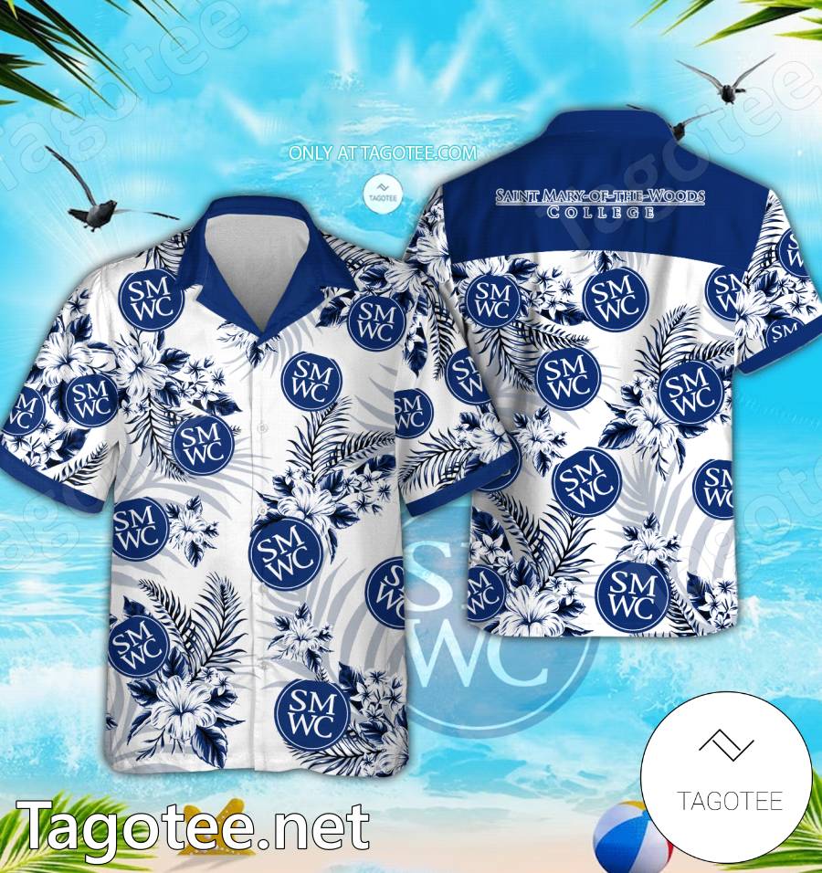 Saint Mary-of-the-Woods College Logo Hawaiian Shirt And Shorts - EmonShop