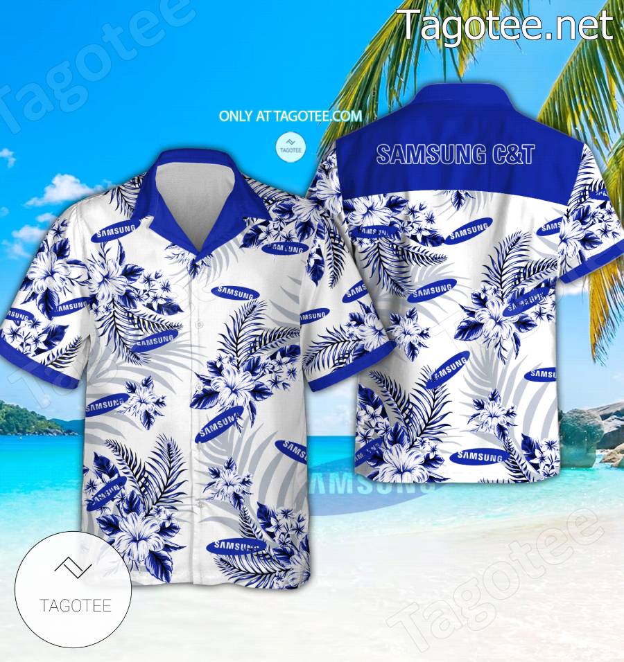 Samsung C&T Logo Hawaiian Shirt And Shorts - BiShop