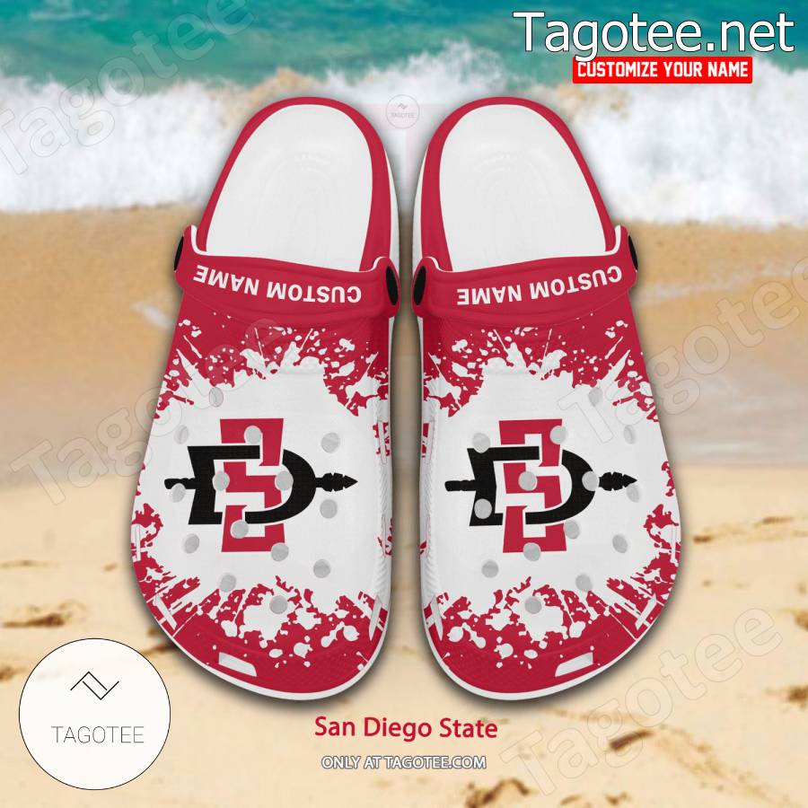 San Diego State Logo Custom Crocs Clogs - BiShop a