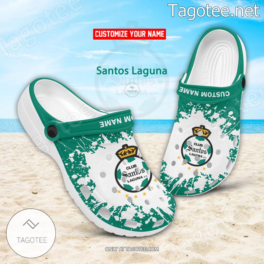 Santos Laguna Logo Custom Crocs Clogs - BiShop