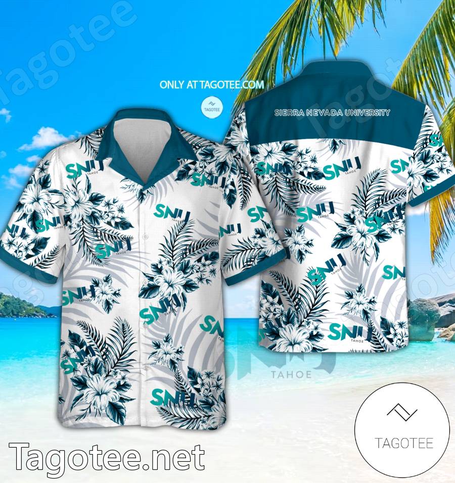 Sierra Nevada College Logo Hawaiian Shirt And Shorts - EmonShop