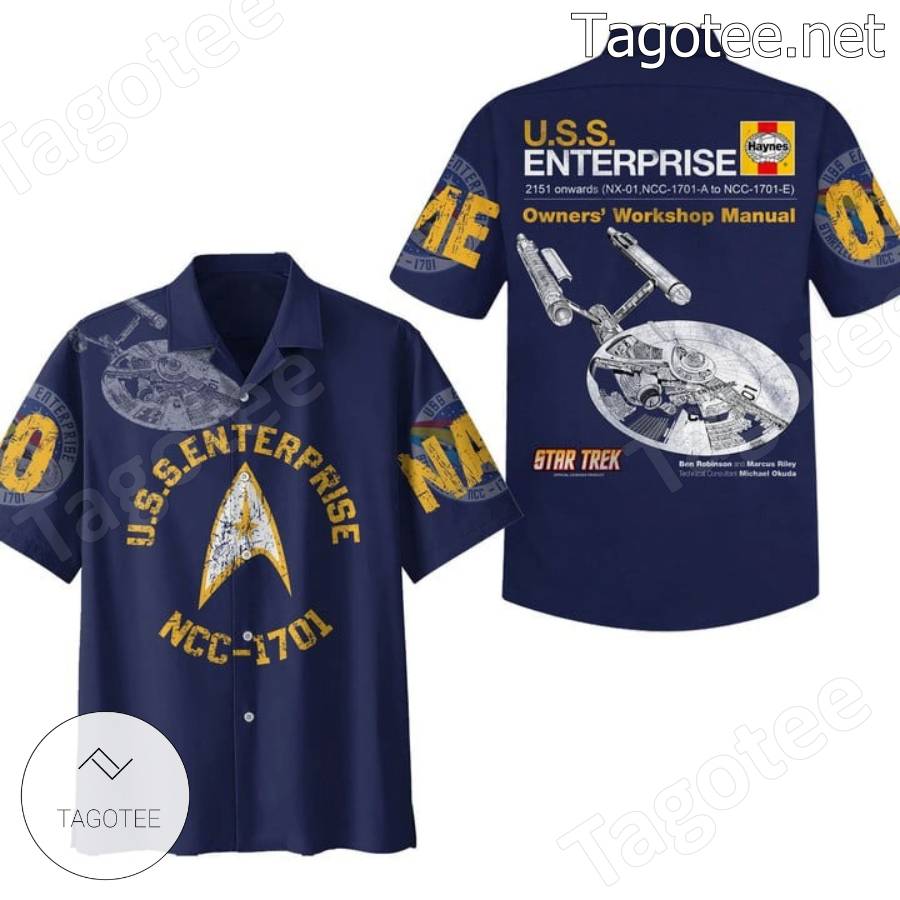 Star Trek U.s.s. Enterprise Ncc-1701 Personalized Hawaiian Shirt a