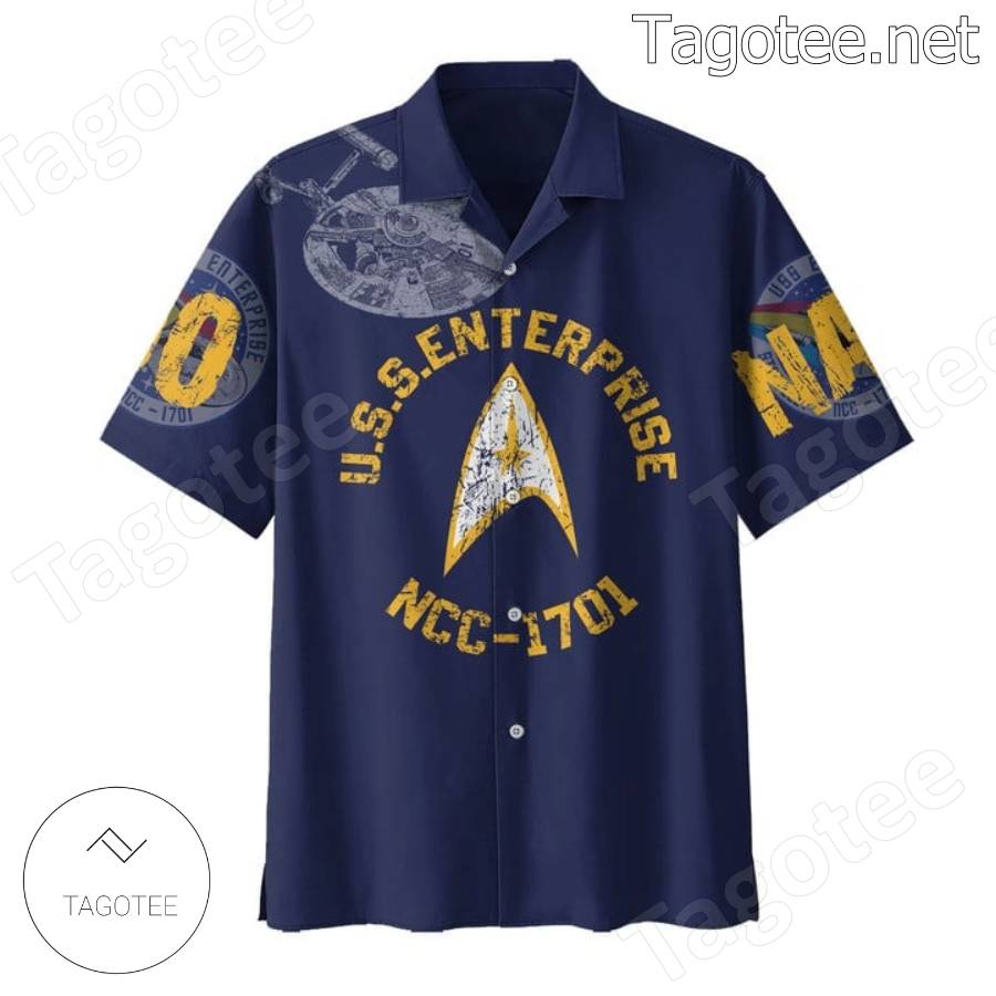 Star Trek U.s.s. Enterprise Ncc-1701 Personalized Hawaiian Shirt b