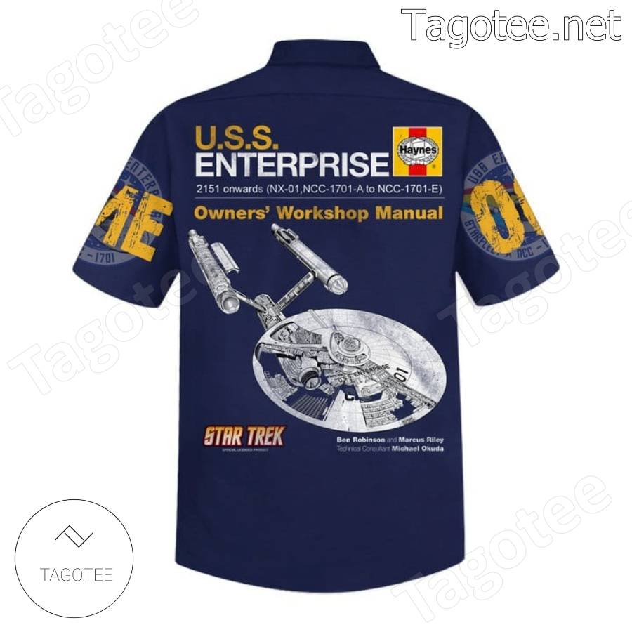 Star Trek U.s.s. Enterprise Ncc-1701 Personalized Hawaiian Shirt c
