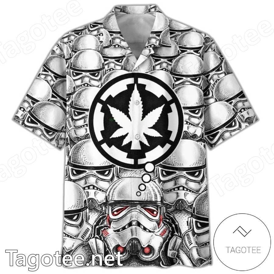 Star Wars Stormtrooper Marijuana Hawaiian Shirt a