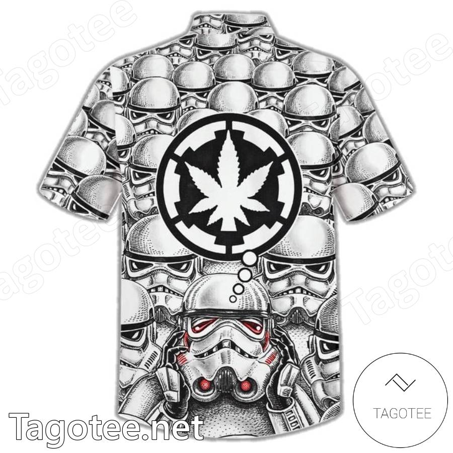 Star Wars Stormtrooper Marijuana Hawaiian Shirt b