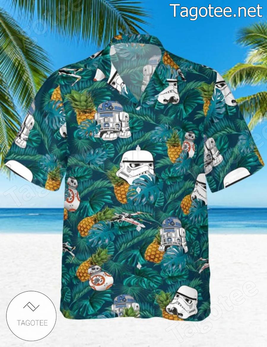 Star Wars Stormtrooper Pineapple Tropical Hawaiian Shirt b