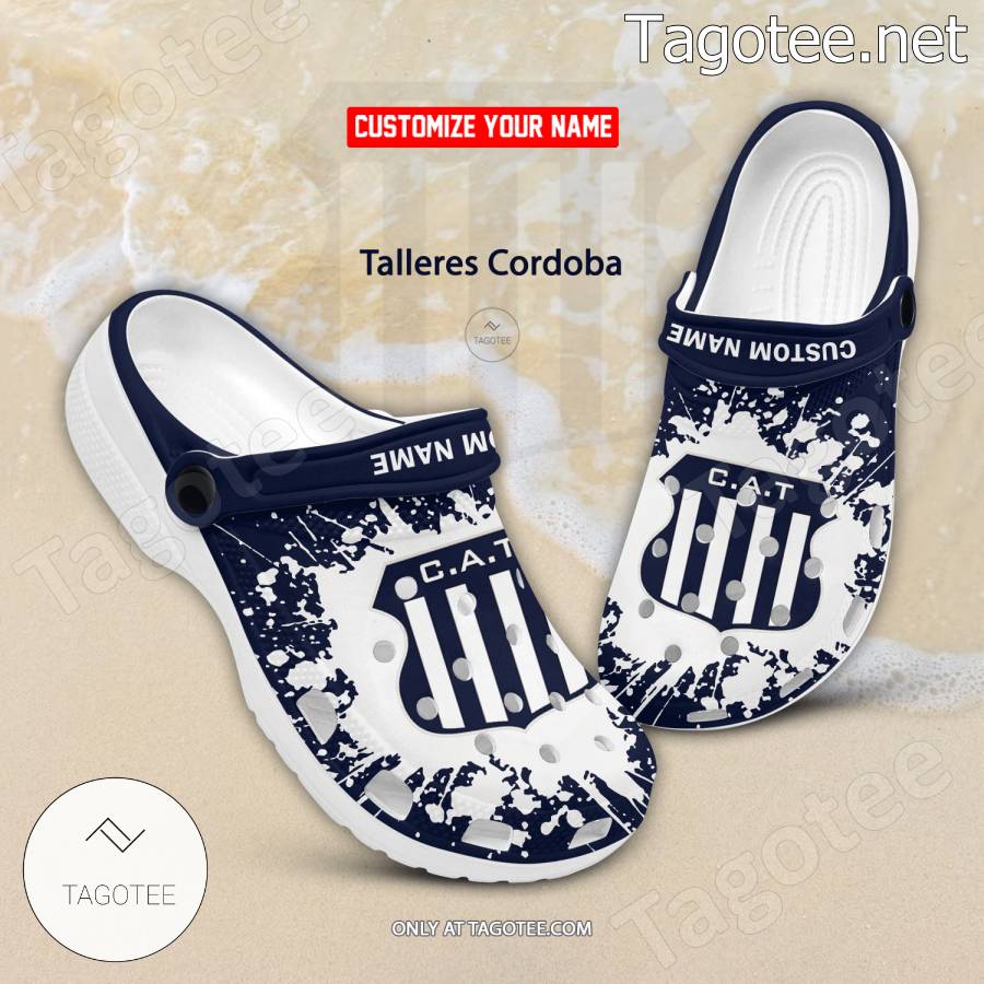 Talleres Cordoba Logo Custom Crocs Clogs - BiShop