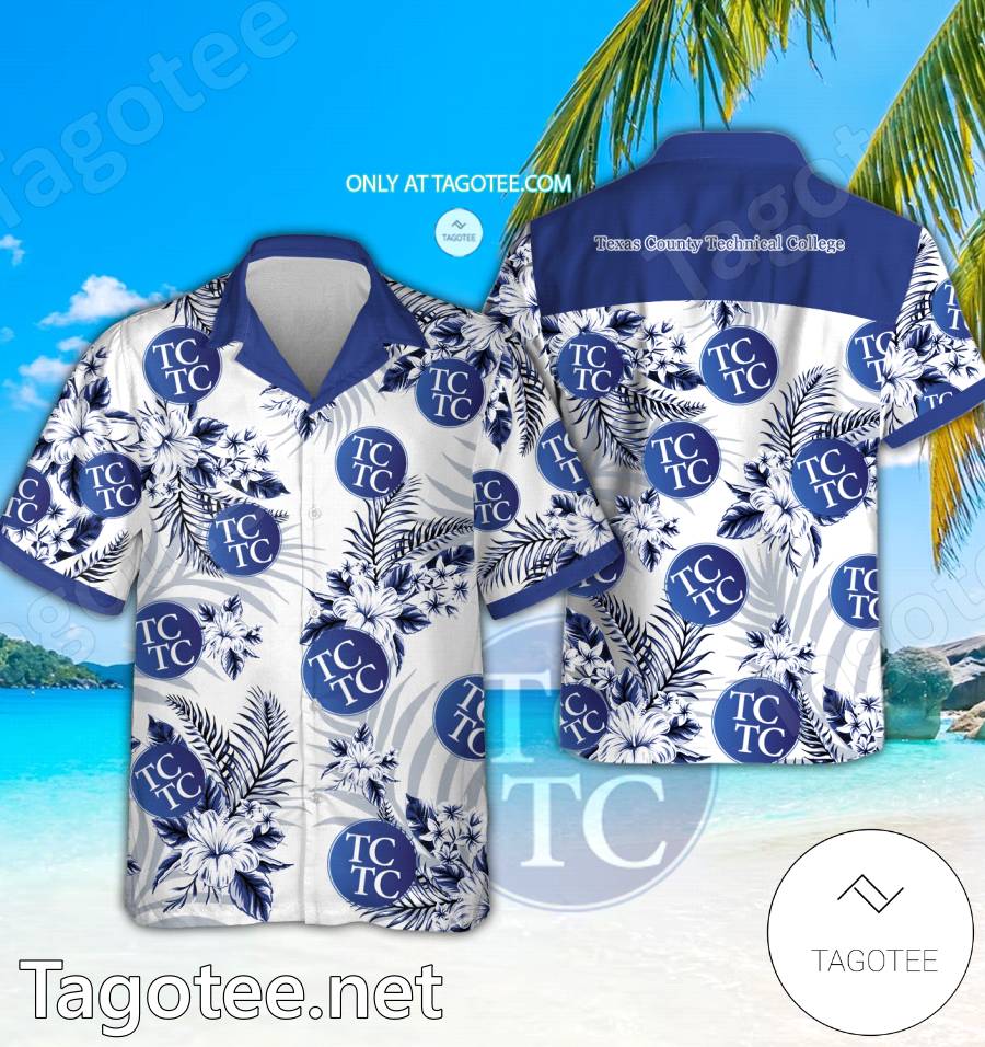 Texas County Technical College Logo Hawaiian Shirt And Shorts - EmonShop