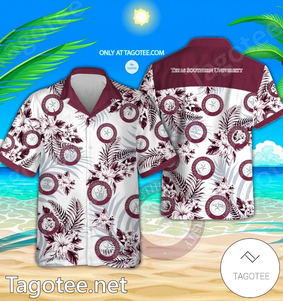 Texas Southern University Logo Hawaiian Shirt And Shorts - EmonShop