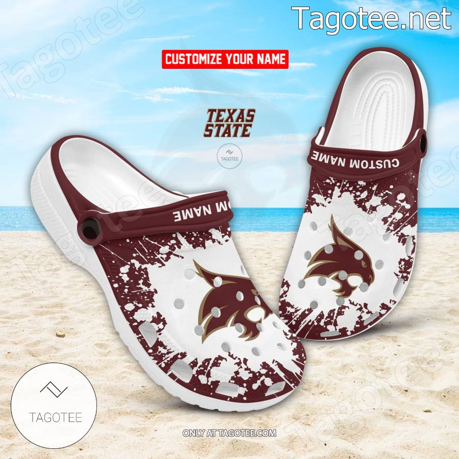 Texas State Bobcats Logo Custom Crocs Clogs - BiShop
