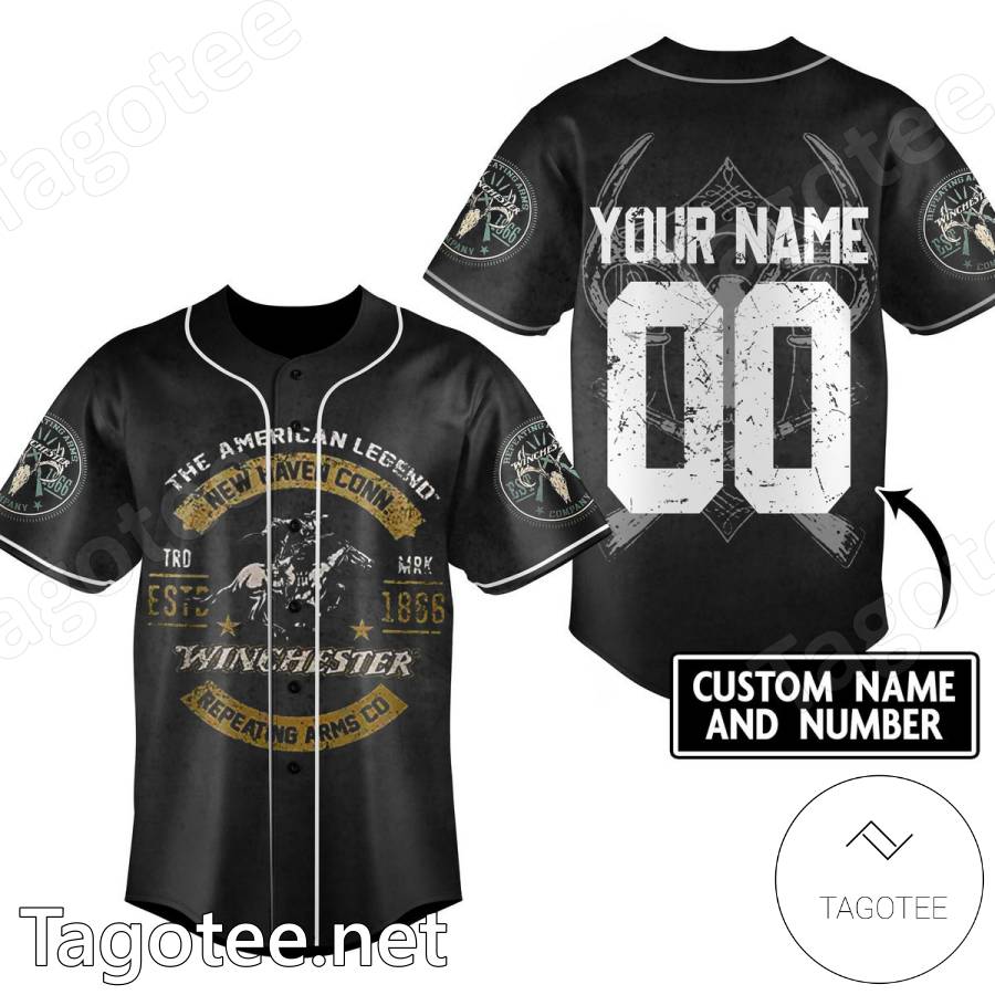 The American Legend New Haven Conn Winchester Repeating Arms Co Personalized Baseball Jersey