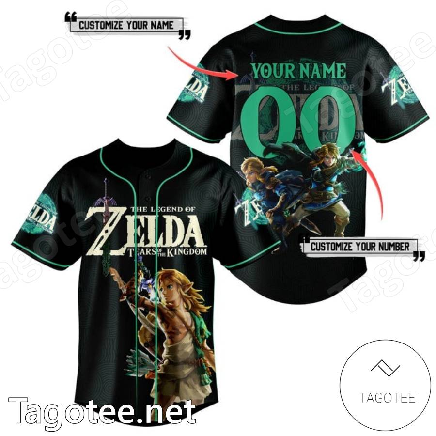 The Legend Of Zelda Tears Of The Kingdom Personalized Baseball Jersey -  Tagotee