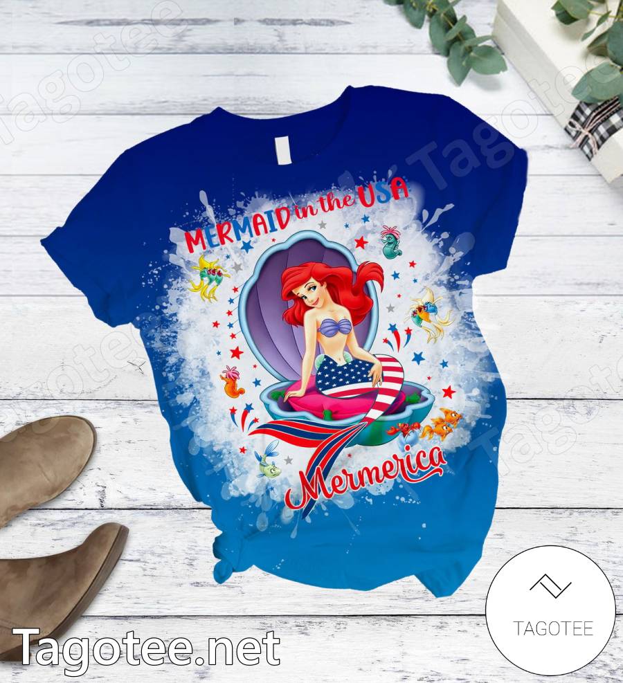 The Little Mermaid Mermaid In America Mermerica Pajamas Set a